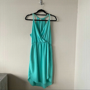 ARITIZA “Taleen” Teal/Turquoise Wrap Front Dress